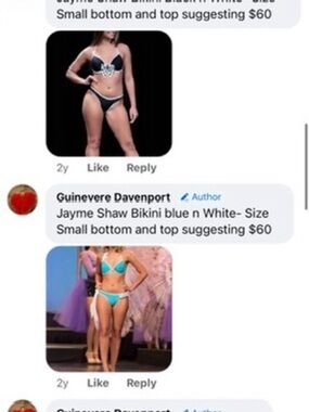 Blue and White Women’s Bikini Set